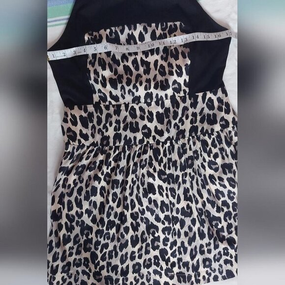 French Connection Sleeveless Animal Print Mini Y2K Chic Edgy Glam Dress - Picture 7 of 13